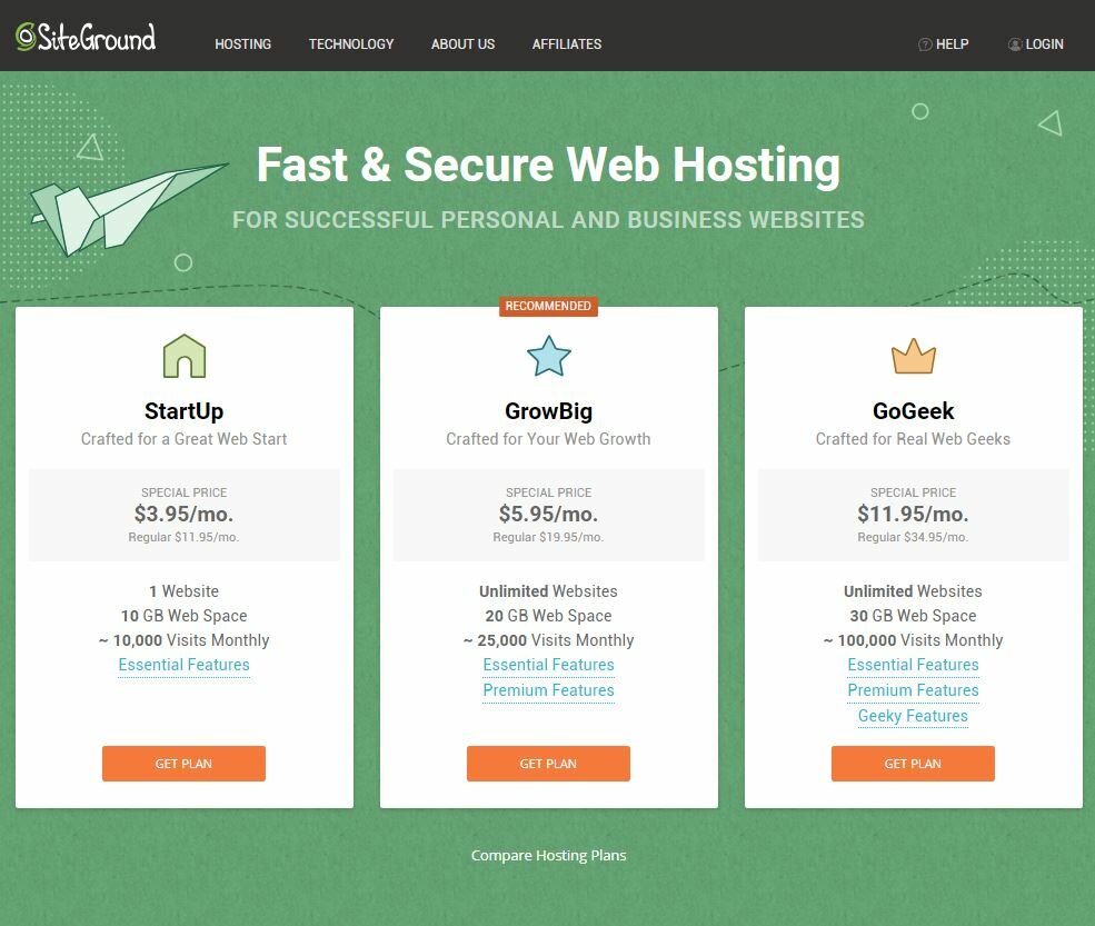SiteGround Best WordPress Host